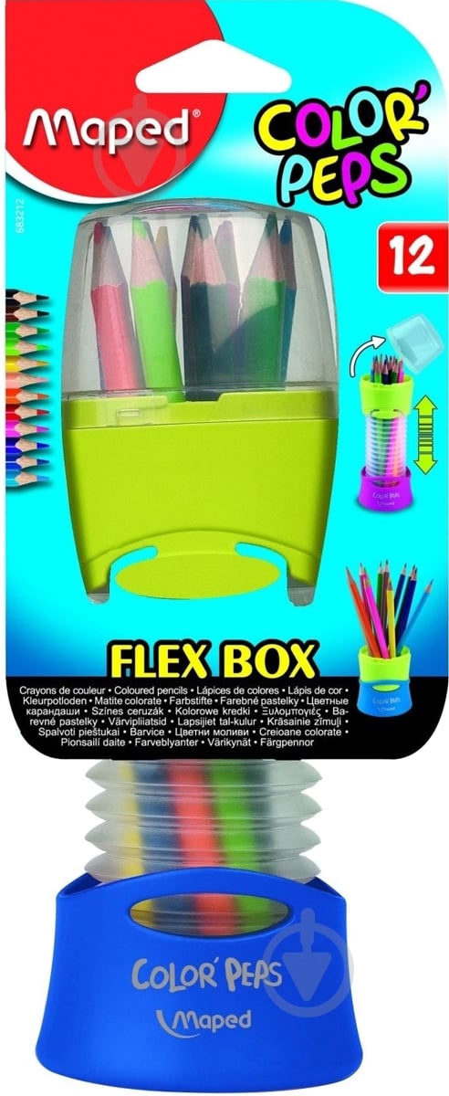 Карандаши цветные COLOR PEPS Flex Box 12 цветов раздвижной пенал Maped - фото 3 Карандаши цветные COLOR PEPS Flex Box 12 цветов раздвижной пенал Maped - фото 3