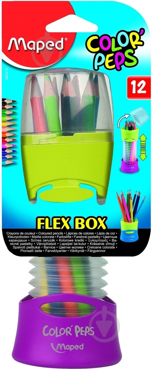 Карандаши цветные COLOR PEPS Flex Box 12 цветов раздвижной пенал Maped - фото 4 Карандаши цветные COLOR PEPS Flex Box 12 цветов раздвижной пенал Maped - фото 4