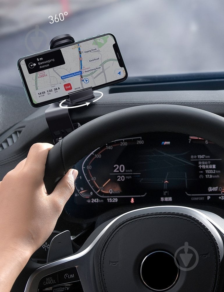 Держатель для смартфона BASEUS SUDZ-A01 черный - фото 14