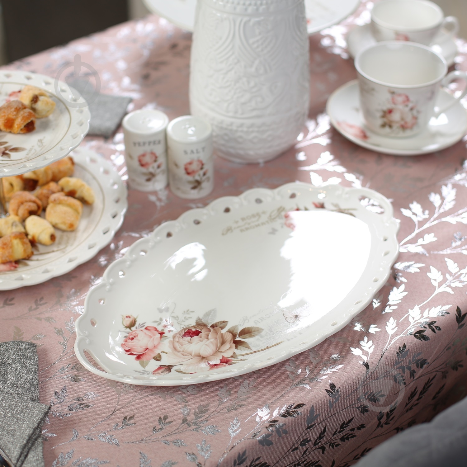 Чашка с блюдцем Fiora Flower 450 мл - фото 4 Чашка с блюдцем Fiora Flower 450 мл - фото 4