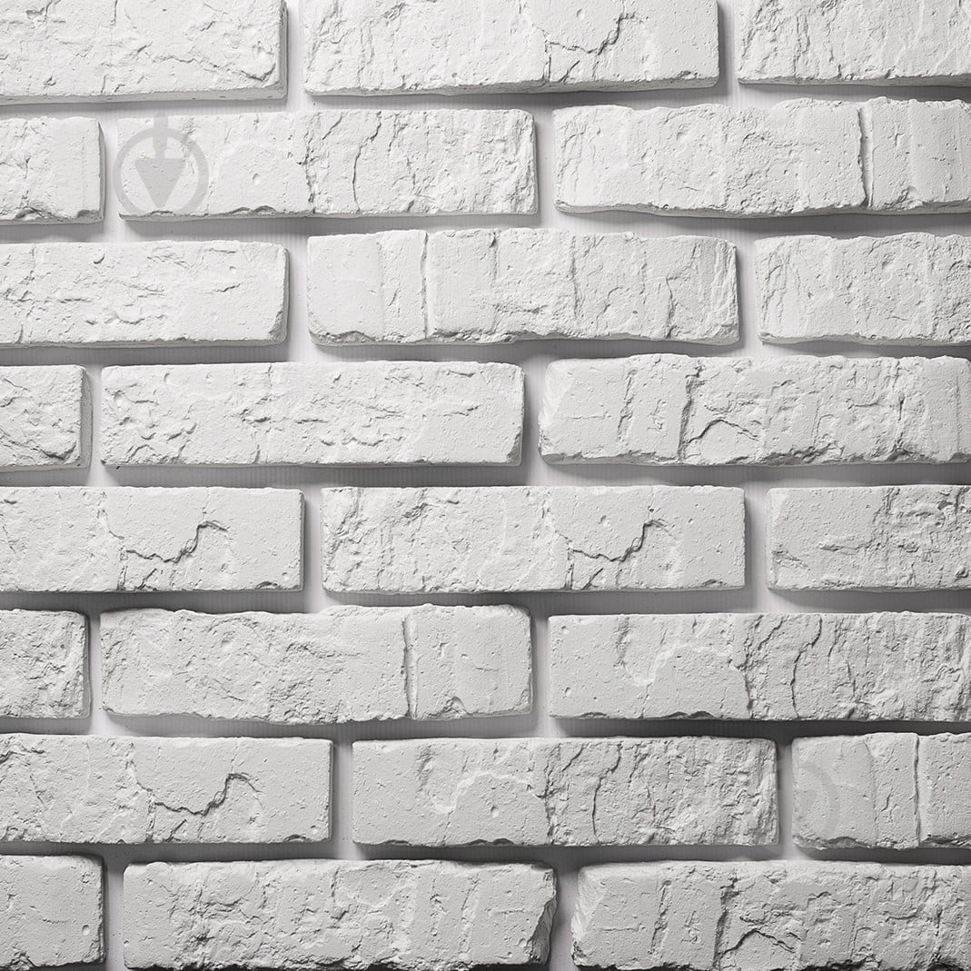Плитка гипсовая прямая Gipsanit Brick белая 0,65 кв.м - фото 1