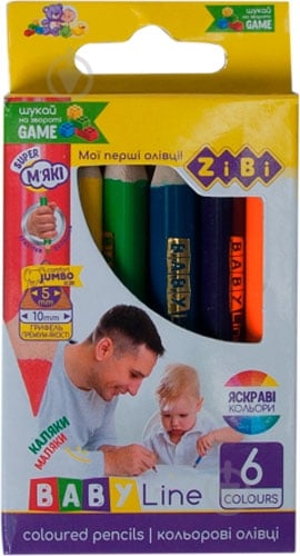 Карандаши цветные mini JUMBO ZiBi - фото 1 Карандаши цветные mini JUMBO ZiBi - фото 1