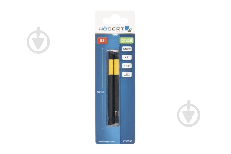 Бита ударная HOEGERT TX35 100 мм 2 шт. HT1S696 - фото 1
