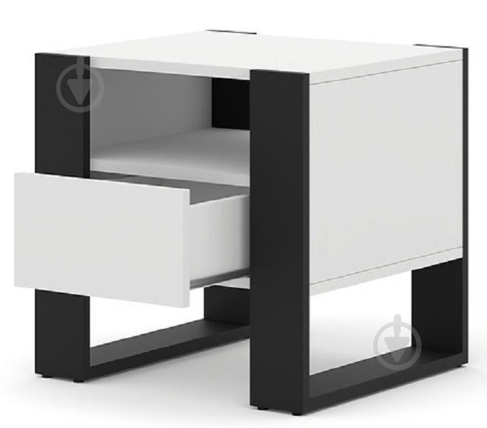 Тумба BIM Furniture Mondi 480x475x400 мм чорний/білий матовий (BEDSIDE_TABLE_MONDI_48_WHITE_M) - фото 2