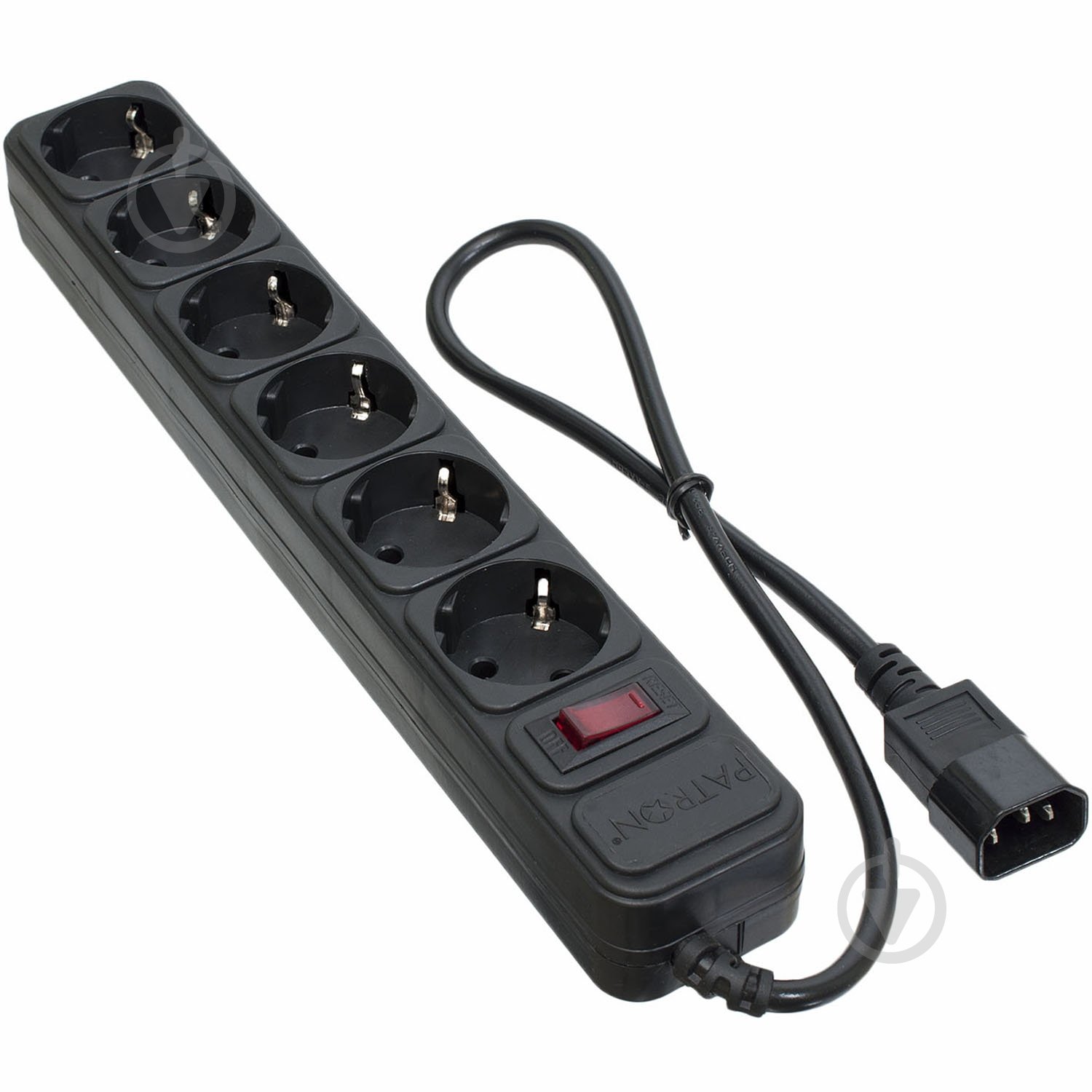 Сетевой фильтр Patron для ИБП 3x1 мм2 с заземлением 6 гн. черный 0,5 м EXT-PN-SP-1062U - фото 1 Сетевой фильтр Patron для ИБП 3x1 мм2 с заземлением 6 гн. черный 0,5 м EXT-PN-SP-1062U - фото 1