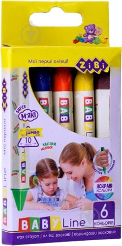Карандаши восковые JUMBO ZiBi - фото 1 Карандаши восковые JUMBO ZiBi - фото 1