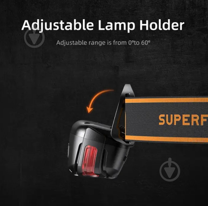 Фонарь налобный SuperFire 450 Lm [019] Black HL63 - фото 3