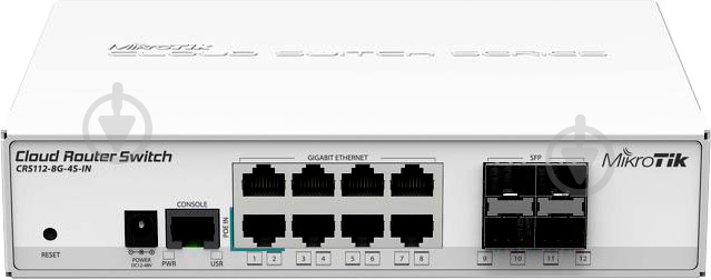 Коммутатор Mikrotik CRS112-8G-4S-IN Еthernet - фото 1 Коммутатор Mikrotik CRS112-8G-4S-IN Еthernet - фото 1
