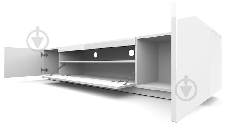Тумба под ТВ BIM Furniture 200 3д 2000x420x370 мм белый матовый/белый глянец(TV200BB_LED) - фото 2 Тумба под ТВ BIM Furniture 200 3д 2000x420x370 мм белый матовый/белый глянец(TV200BB_LED) - фото 2