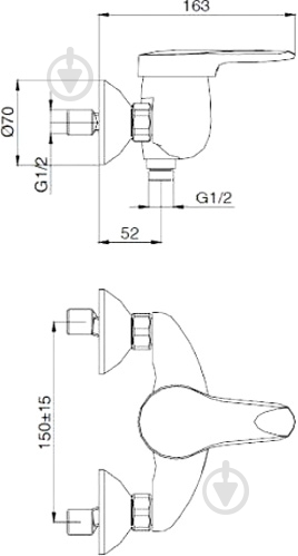 Смеситель для душа Jacob Delafon Kandel Е666RU-CP - фото 2