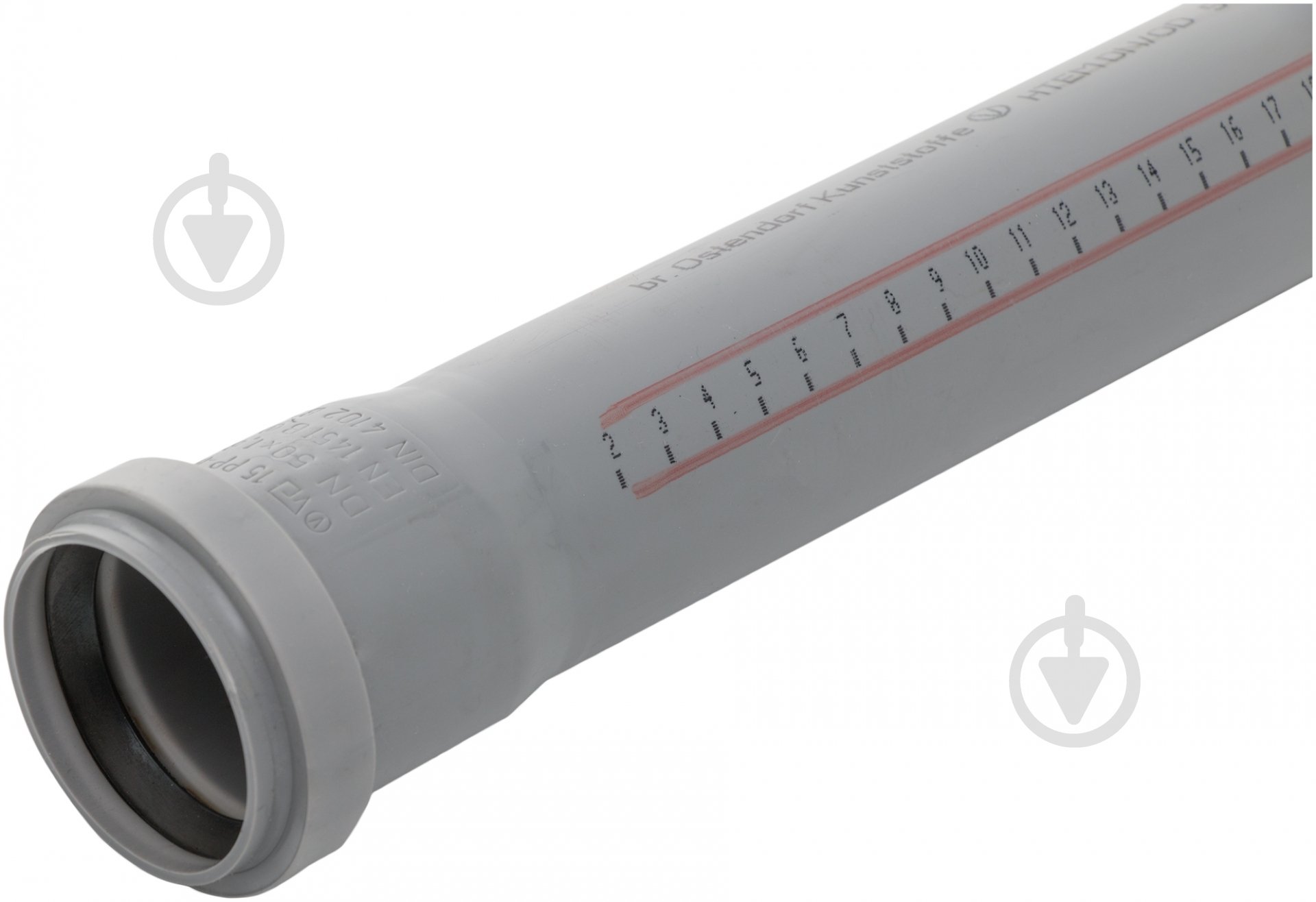 Труба канализационная с раструбом Ostendorf ПП d50х750 мм - фото 1