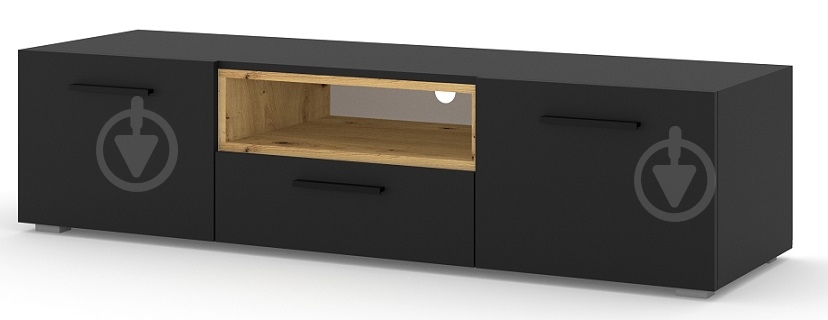 Тумба під ТВ BIM Furniture Anette 3д 1510x370x430 мм чорний матовий/дуб артізан(TV_STAND_ANETTE_151_BLACK_ARTI) - фото 1 Тумба під ТВ BIM Furniture Anette 3д 1510x370x430 мм чорний матовий/дуб артізан(TV_STAND_ANETTE_151_BLACK_ARTI) - фото 1