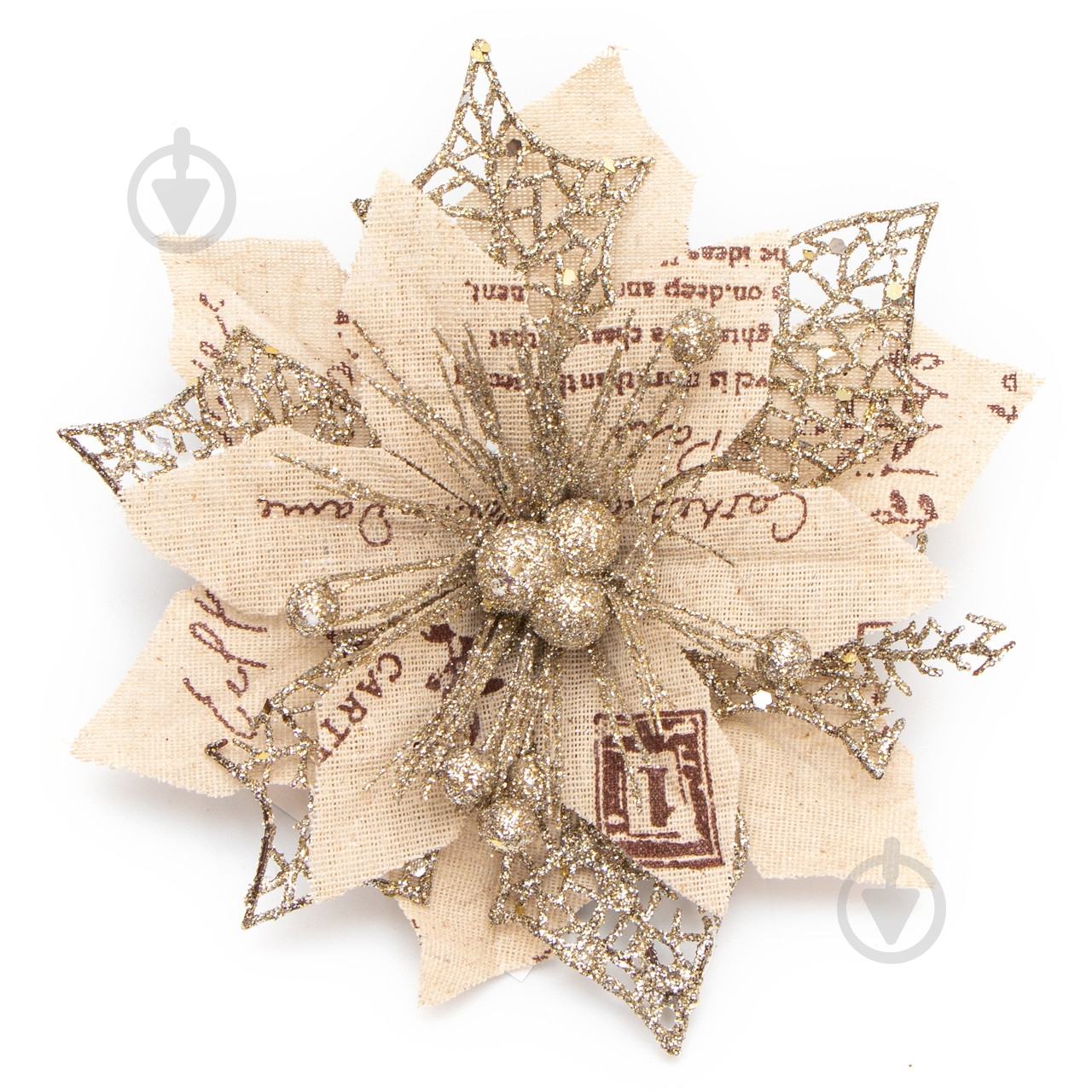 Цветок декоративный Девилон 15 см шампань 004874 - фото 1