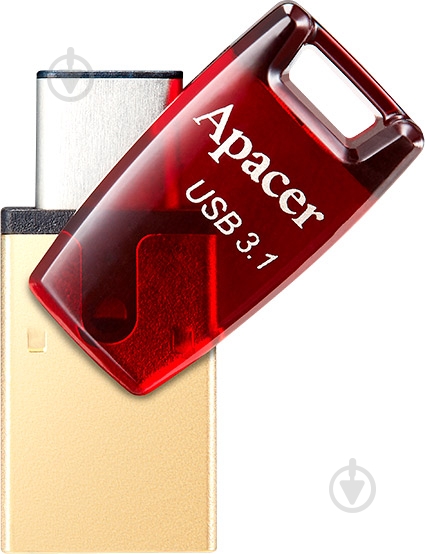 Флеш-память Apacer AH180 32 ГБ USB Type-C / microUSB (OTG) (AP32GAH180R-1) - фото 3
