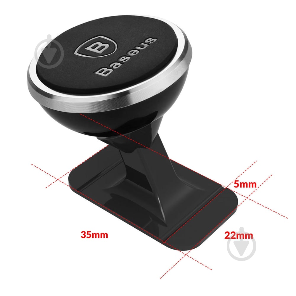 Держатель для смартфона BASEUS SUGENT-NT0S черный с серебристым - фото 10