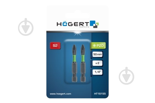 Бита ударная HOEGERT PZ0 50 мм 2 шт. HT1S155 - фото 2