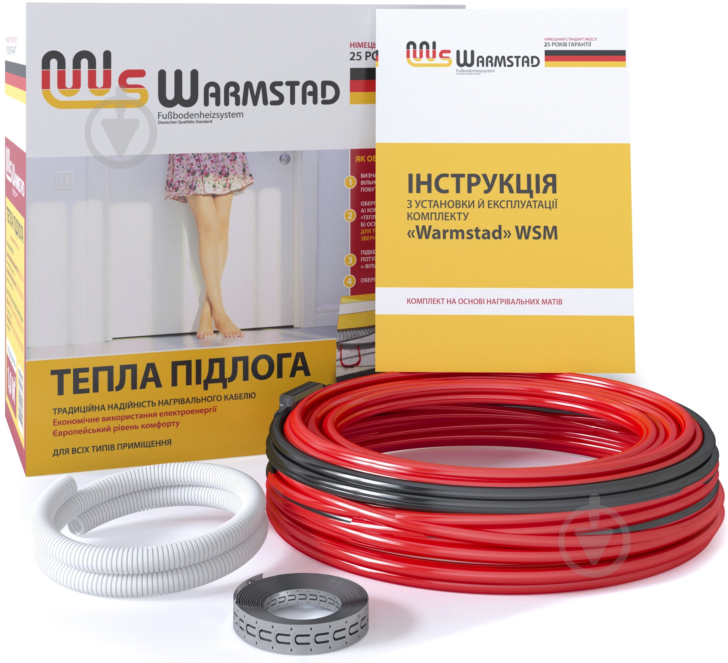 Нагрівальний кабель Warmstad WSS 12,5 м 175 Вт + Терморегулятор Warmstad ТР 111 - фото 1