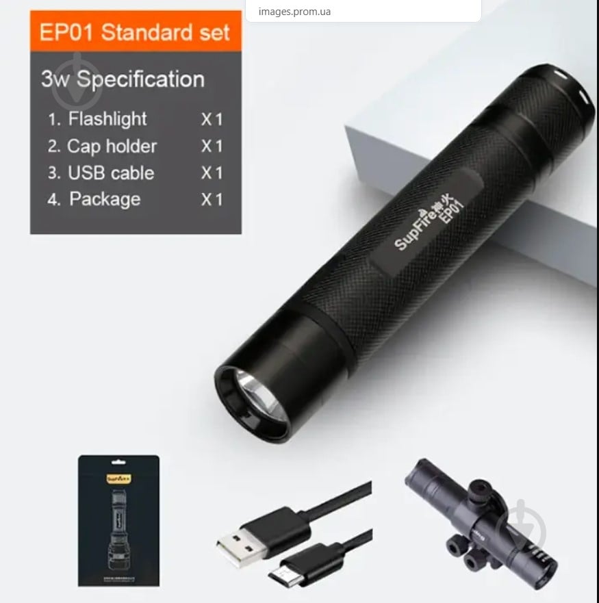 Фонарик SuperFire ручной взрывозащищенный SuperFire 324 Lm [019] Black EP01 - фото 4