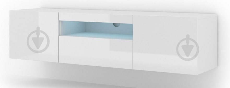 Тумба под ТВ BIM Furniture Aura 3д 1500x420x370 мм белый матовый(TV_STAND_AURA_150_WHITE_MAT_LE) - фото 1 Тумба под ТВ BIM Furniture Aura 3д 1500x420x370 мм белый матовый(TV_STAND_AURA_150_WHITE_MAT_LE) - фото 1