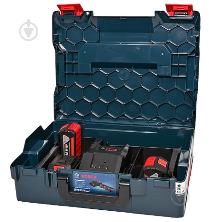 Набір акумуляторів Bosch Professional 18,0V 5Ah 3xGBA + Зарядний пристрій GAL 18V-40 + L-Boxx 136 0615990L3T - фото 2 Набір акумуляторів Bosch Professional 18,0V 5Ah 3xGBA + Зарядний пристрій GAL 18V-40 + L-Boxx 136 0615990L3T - фото 2