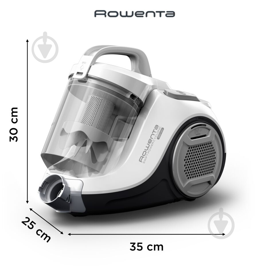 Пылесос Rowenta Swift Power Cyclonic RO2917EA white - фото 2 Пылесос Rowenta Swift Power Cyclonic RO2917EA white - фото 2