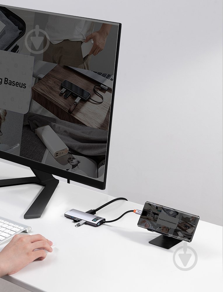 Док-станция BASEUS dark grey (CAHUB-CV0G) - фото 12 Док-станция BASEUS dark grey (CAHUB-CV0G) - фото 12
