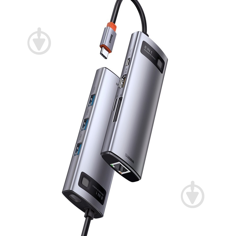 Док-станция BASEUS dark grey (CAHUB-CV0G) - фото 4 Док-станция BASEUS dark grey (CAHUB-CV0G) - фото 4