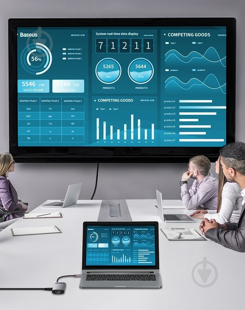 Док-станция BASEUS dark grey (CAHUB-CV0G) - фото 7 Док-станция BASEUS dark grey (CAHUB-CV0G) - фото 7