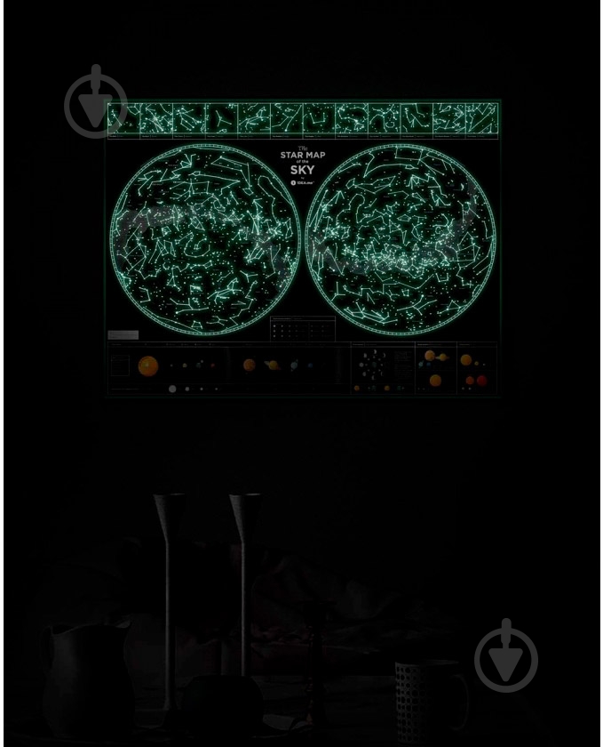 Скретч-карта 1DEA.me Star map of the sky (англ.) - фото 3