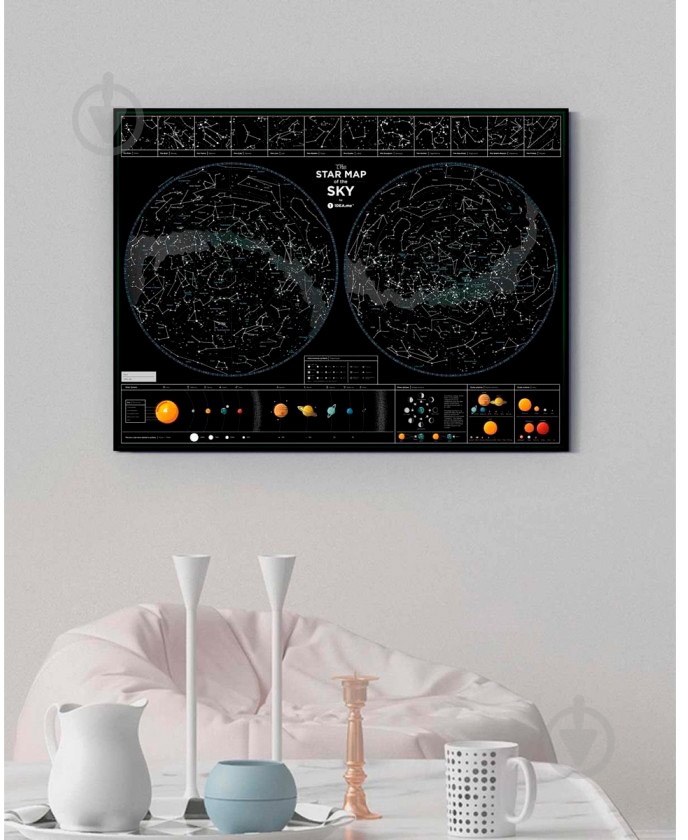 Скретч-карта 1DEA.me Star map of the sky (англ.) - фото 4