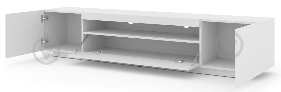 Тумба під ТВ BIM Furniture Aura 3д 2000x420x370 мм білий матовий(TV_STAND_AURA_200_WHITE_MAT) - фото 2 Тумба під ТВ BIM Furniture Aura 3д 2000x420x370 мм білий матовий(TV_STAND_AURA_200_WHITE_MAT) - фото 2