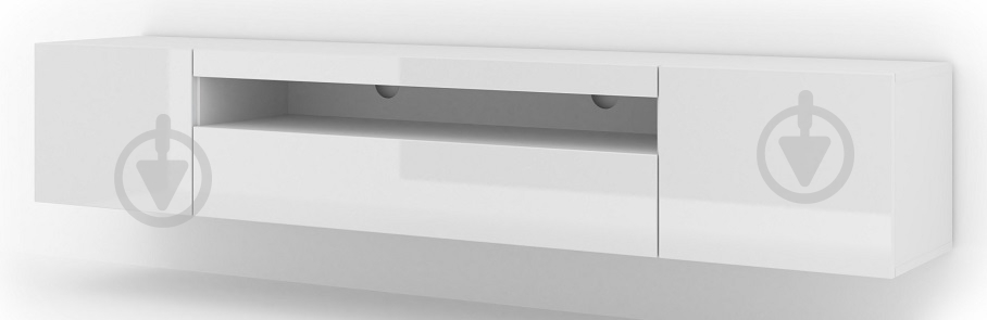 Тумба під ТВ BIM Furniture Aura 3д 2000x420x370 мм білий матовий/білий глянець(TV_STAND_AURA_200_WHITE_GLOSS) - фото 1