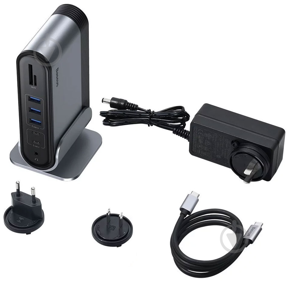 Док-станция BASEUS silver (CAHUB-HG0G) - фото 7