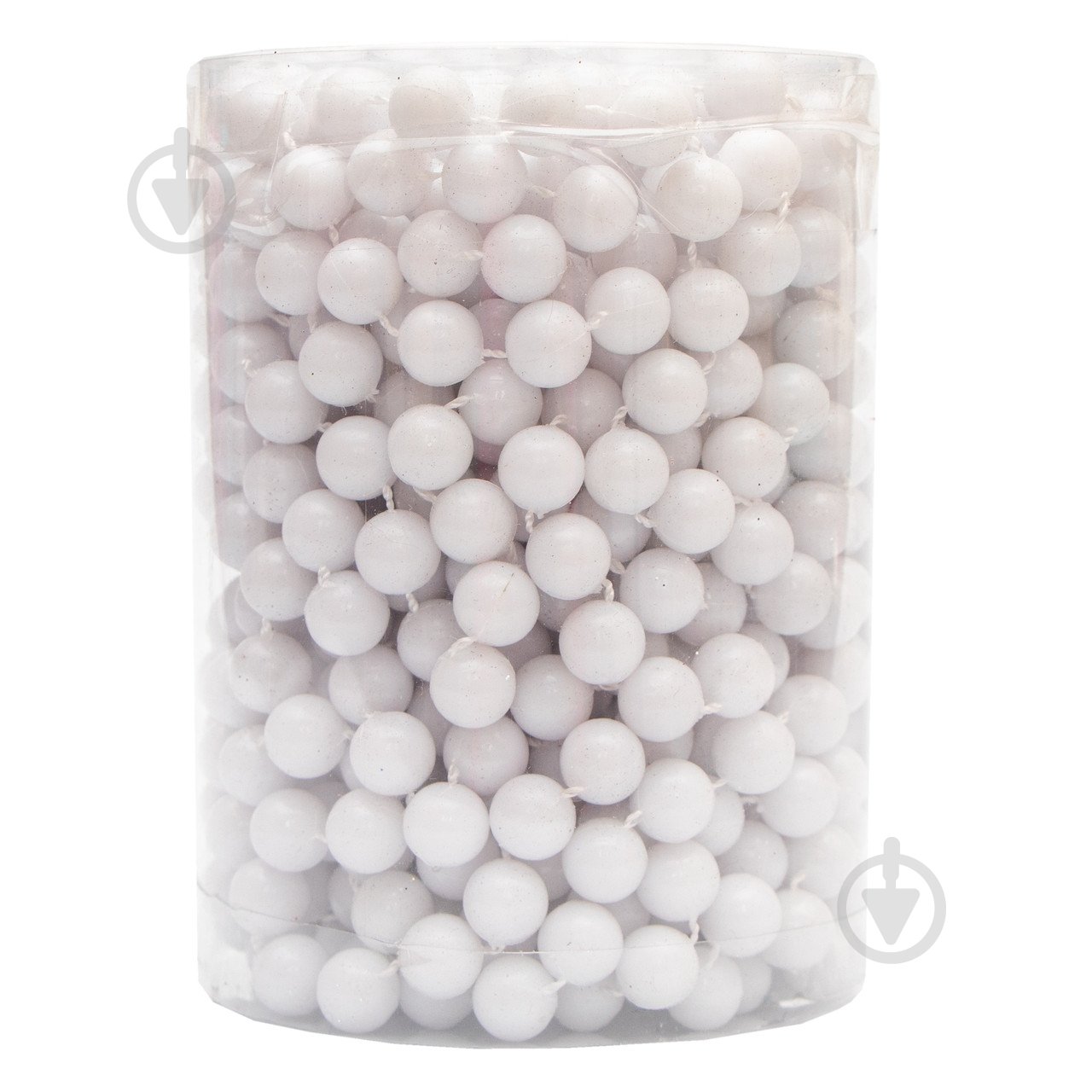 Бусы для елки Девилон 250416 10мм 8 м белый - фото 1 Бусы для елки Девилон 250416 10мм 8 м белый - фото 1