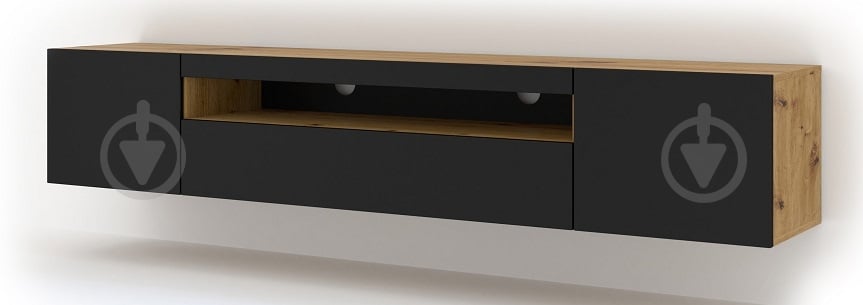 Тумба под ТВ BIM Furniture Auris 3д 2000x420x370 мм дуб артизан/черный матовый (TV_STAND_AURA_200_ARTISAN_EICH) - фото 4 Тумба под ТВ BIM Furniture Auris 3д 2000x420x370 мм дуб артизан/черный матовый (TV_STAND_AURA_200_ARTISAN_EICH) - фото 4