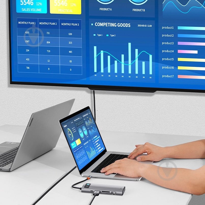 Док-станція BASEUS dark grey (CAHUB-CU0G) - фото 12 Док-станція BASEUS dark grey (CAHUB-CU0G) - фото 12