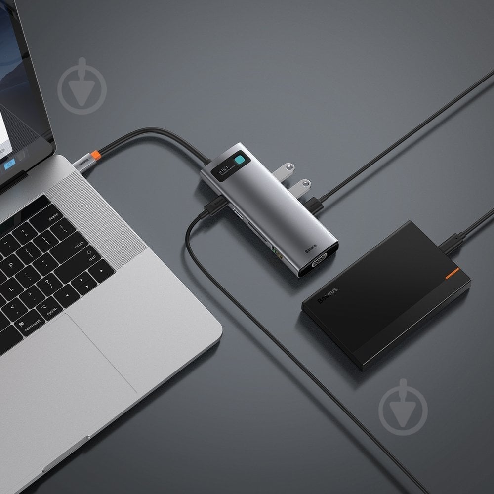 Док-станція BASEUS dark grey (CAHUB-CU0G) - фото 8 Док-станція BASEUS dark grey (CAHUB-CU0G) - фото 8