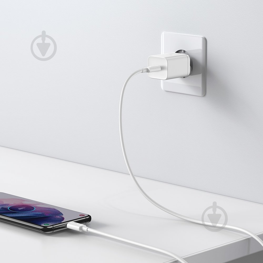 Сетевое зарядное устройство BASEUS Super Si Quick Charger 1C 25W EU White - фото 11 Сетевое зарядное устройство BASEUS Super Si Quick Charger 1C 25W EU White - фото 11