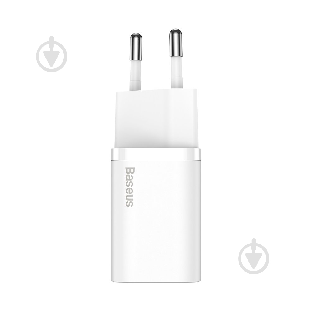Сетевое зарядное устройство BASEUS Super Si Quick Charger 1C 25W EU White - фото 2 Сетевое зарядное устройство BASEUS Super Si Quick Charger 1C 25W EU White - фото 2