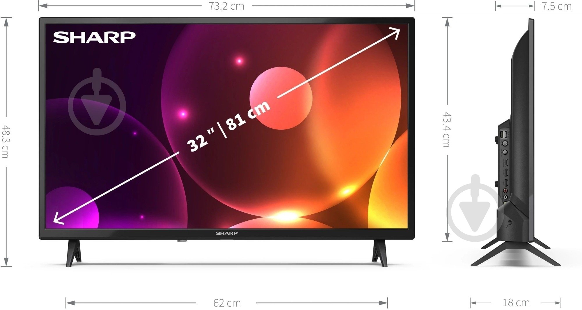 Телевізор Sharp 1013546 32FA2E - фото 2 Телевізор Sharp 1013546 32FA2E - фото 2