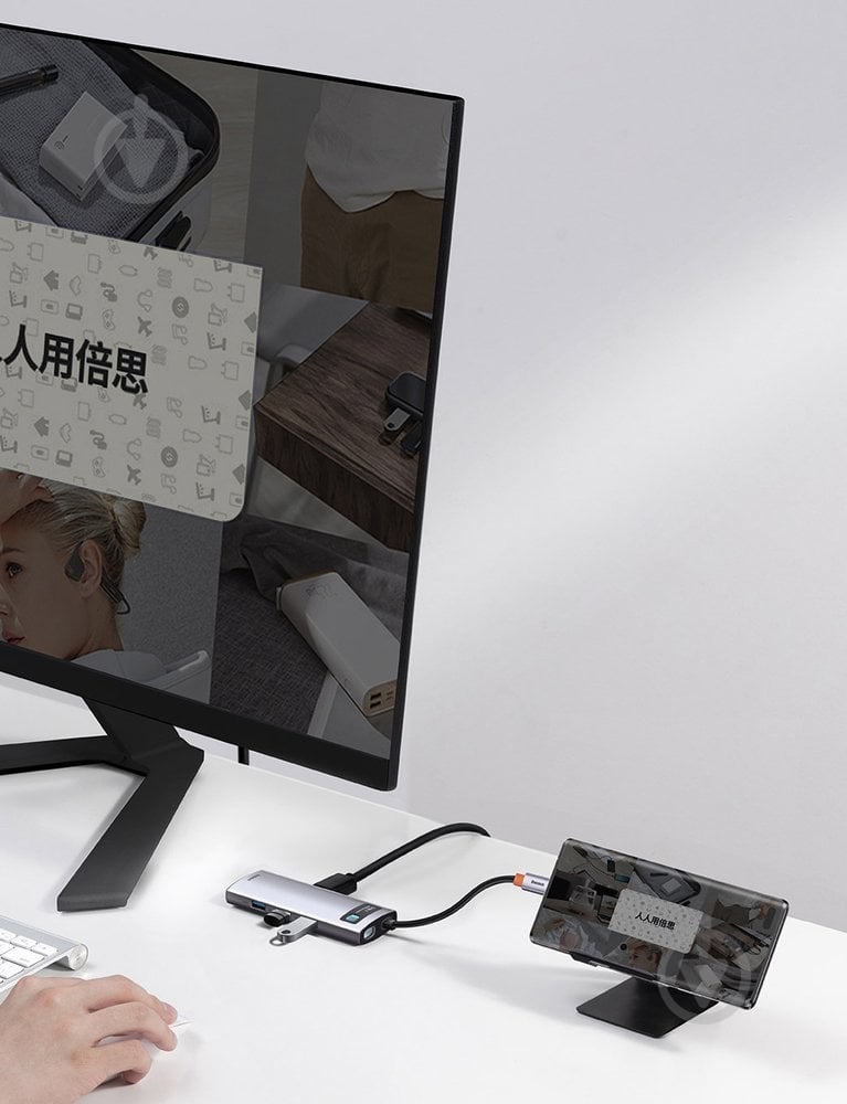 Док-станция BASEUS silver (CAHUB-CW0G) - фото 14 Док-станция BASEUS silver (CAHUB-CW0G) - фото 14