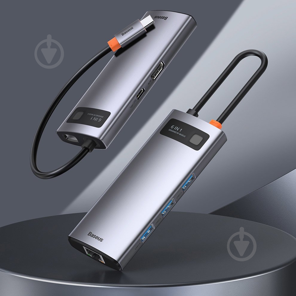 Док-станция BASEUS silver (CAHUB-CW0G) - фото 9 Док-станция BASEUS silver (CAHUB-CW0G) - фото 9