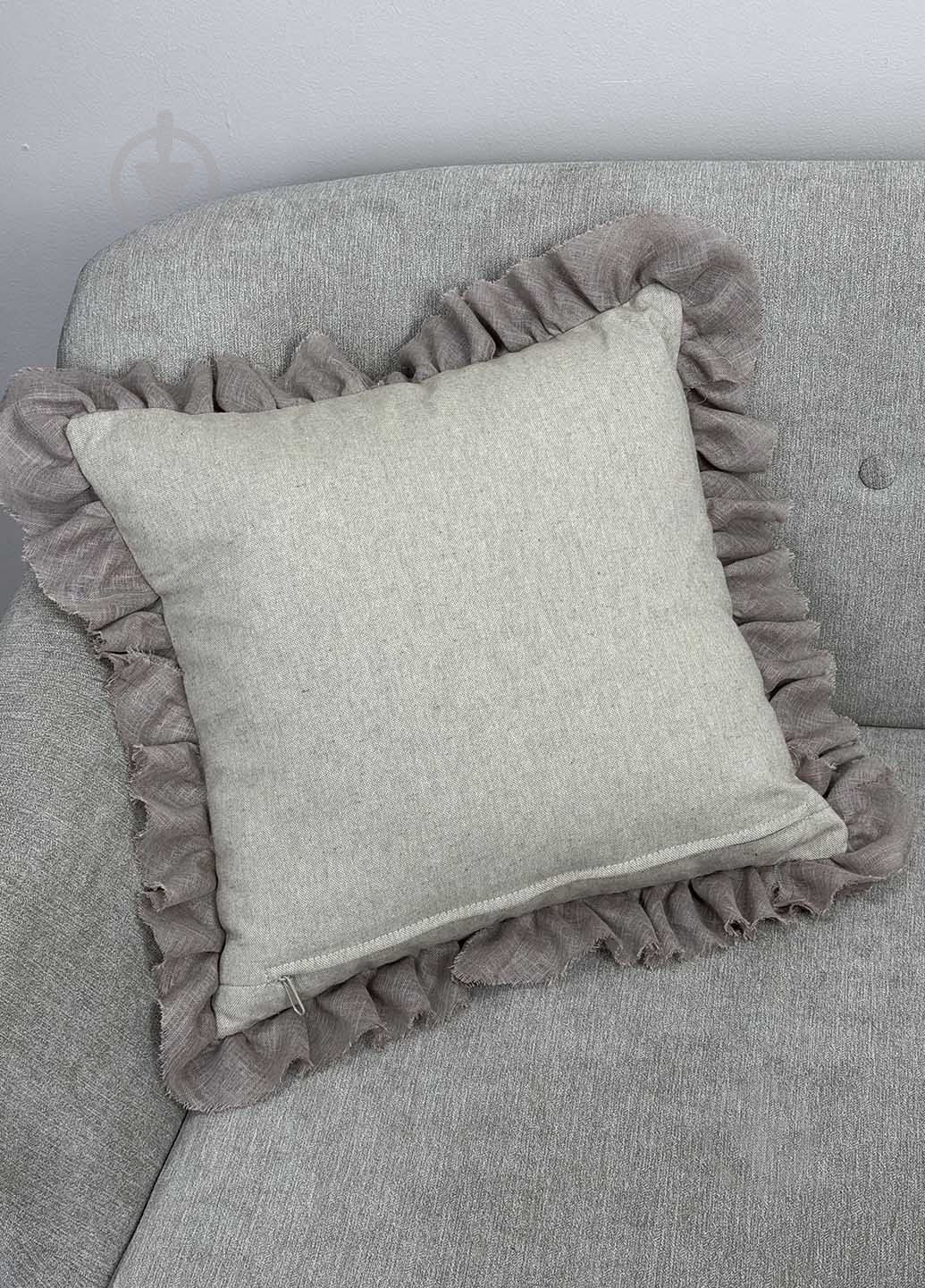 Подушка декоративная с оборкой Сердце 45x45 см Прованс - фото 2