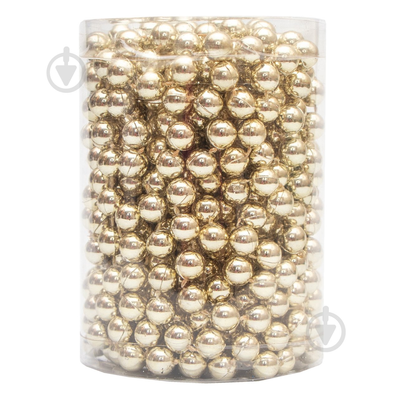 Бусы для елки Девилон 250461 10мм 8 м шампань - фото 1