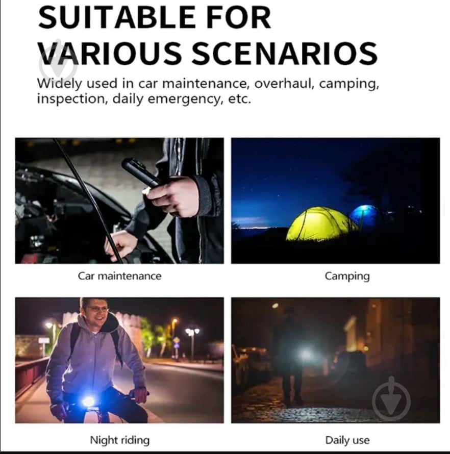 Фонарик аккумуляторный SuperFire 400 Lm черный G15-S - фото 3 Фонарик аккумуляторный SuperFire 400 Lm черный G15-S - фото 3