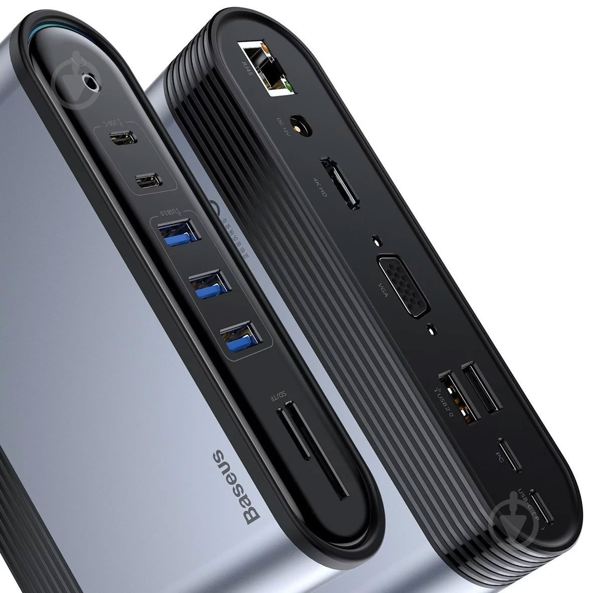 Док-станция BASEUS silver (CAHUB-BG0G) - фото 7 Док-станция BASEUS silver (CAHUB-BG0G) - фото 7