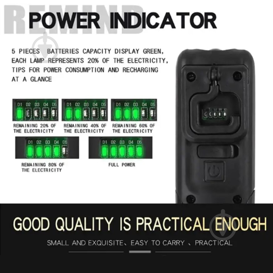 Фонарь рабочий SuperFire 140 Lm черный G6 - фото 5 Фонарь рабочий SuperFire 140 Lm черный G6 - фото 5