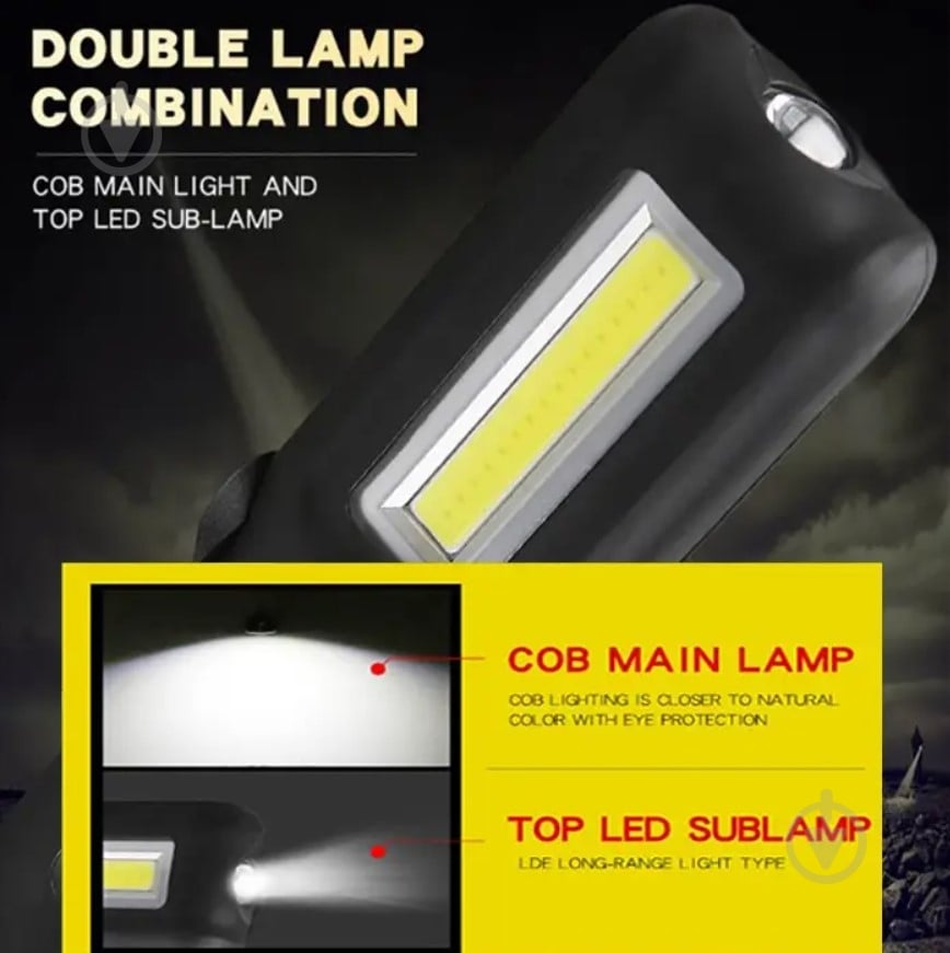 Фонарь рабочий SuperFire 140 Lm черный G6 - фото 4 Фонарь рабочий SuperFire 140 Lm черный G6 - фото 4