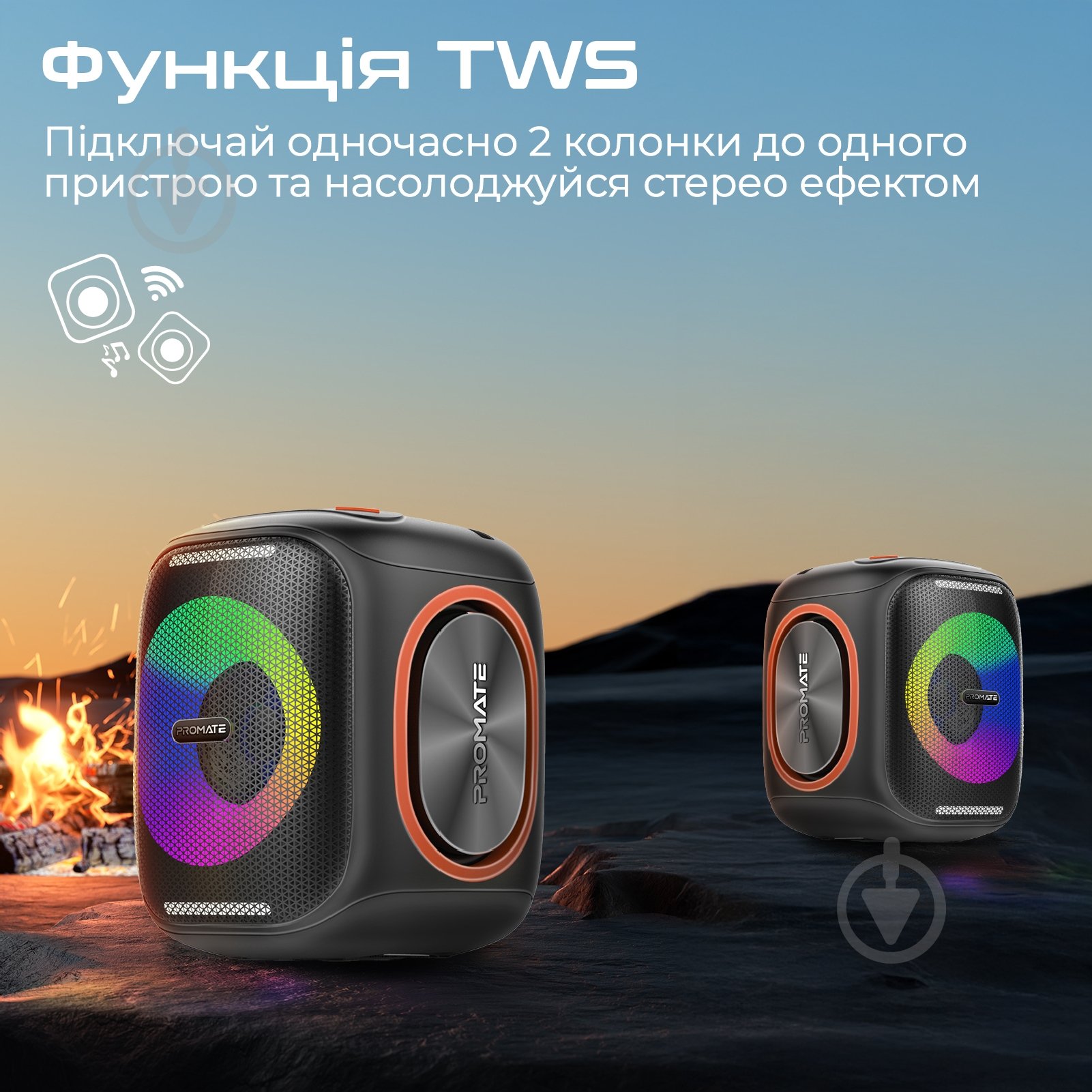 Акустическая система Promate Strike-40 black (strike-40) - фото 5 Акустическая система Promate Strike-40 black (strike-40) - фото 5