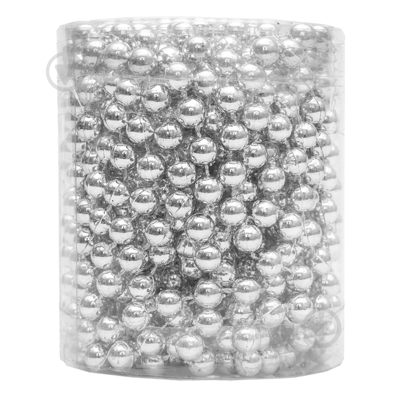 Бусы для елки Девилон 250508 6мм 6 м серебристый - фото 2 Бусы для елки Девилон 250508 6мм 6 м серебристый - фото 2